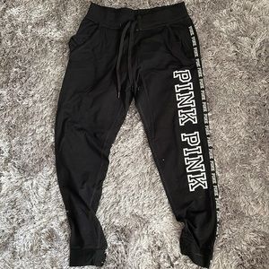 PINK Black Joggers
